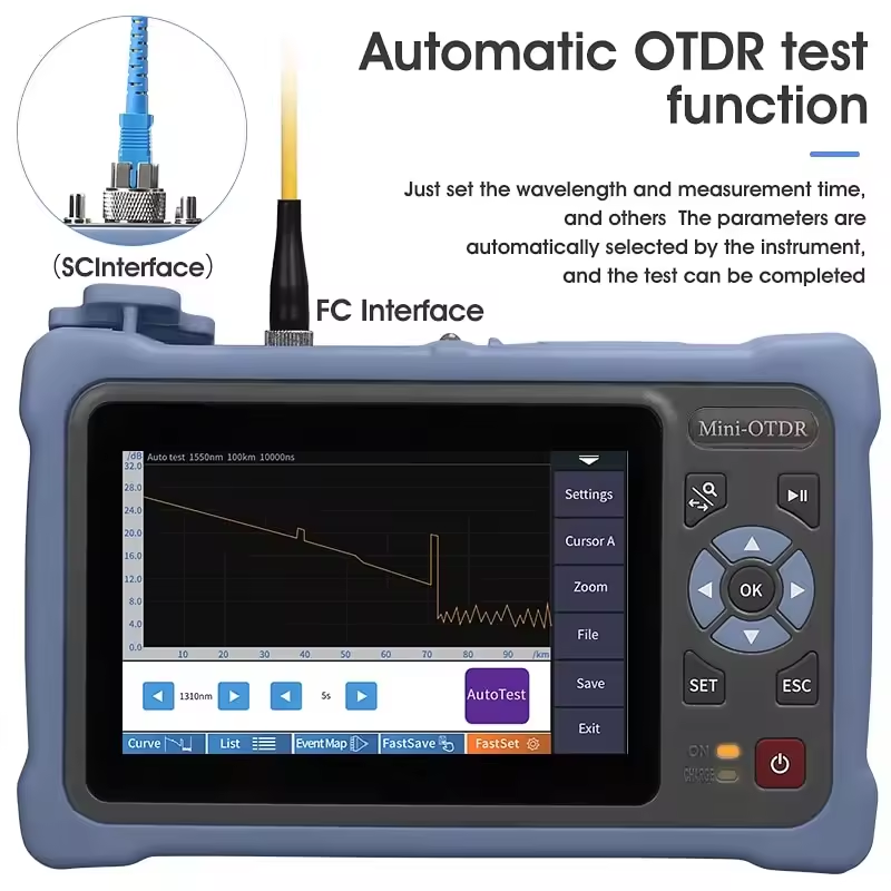 Novker NK4000D Mini OTDR 12 en - Optical Time Domain Reflectometer Otdr 1310 1550Nm reseña y precio